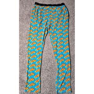 MeUndies Lounge Pants Pizza Night Blue Orange Medium MicroModal Pajama Pants